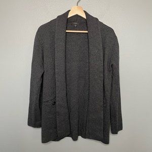 J. CREW Gray Long Line Open Front Cardigan sz S